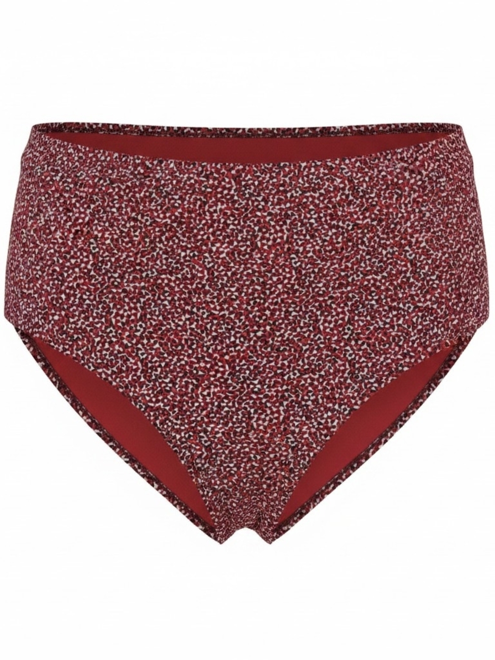 Amazon Essentials Red Patterned High-Waist Swim Bottom